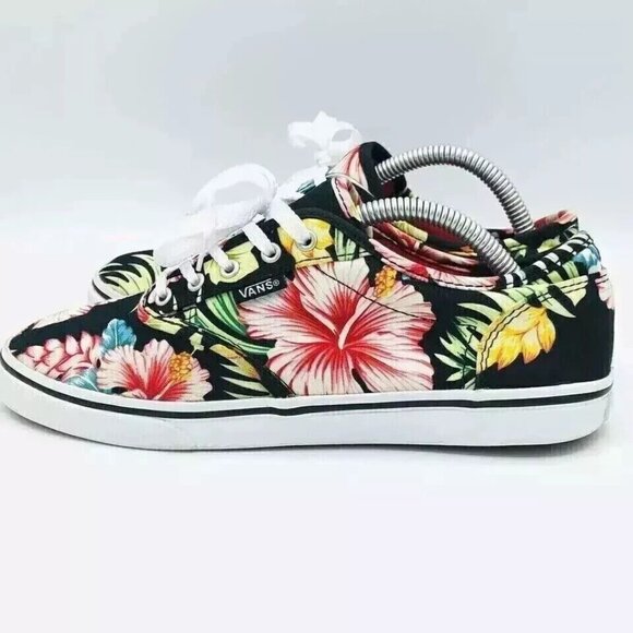 Vans Shoes Womens Size 6 Colorful Floral Off The Wall Sneakers Hawaiian Tropical - Picture 5 of 11